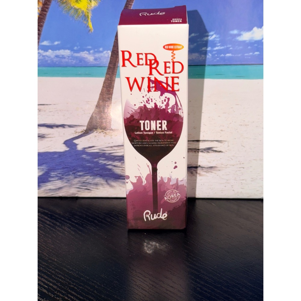 Rude Cosmetics Red Red Wine Toner 100ml Korean Skincare New